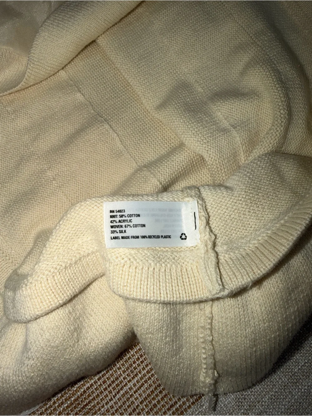 GAP Cream Knit Ruffle-Hem Girls Dress